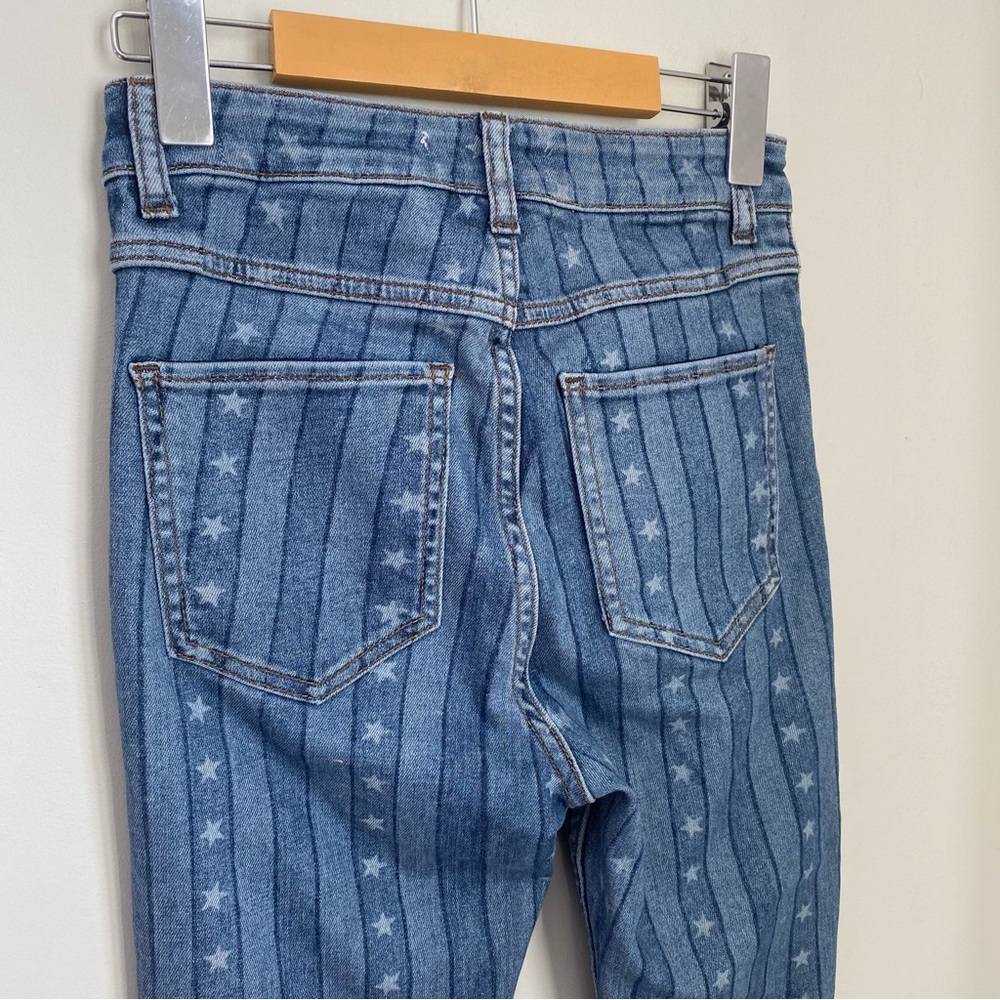 SANDRO Paris Star-print Skinny Mid-rise Jeans In Blue Ladies 34 or US 2 - Picture 8 of 13